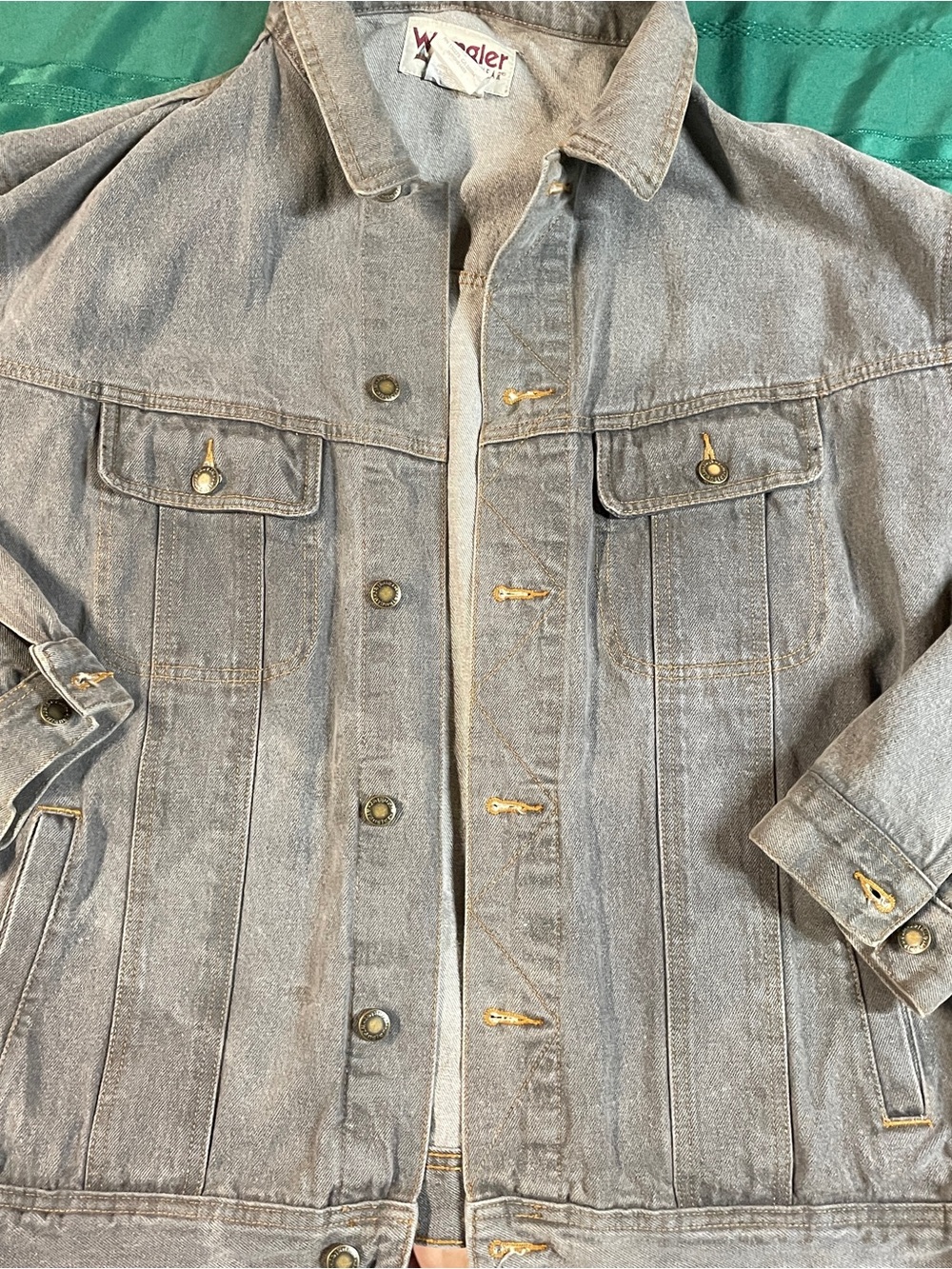 Wrangler Gray Denim Trucker Jacket
